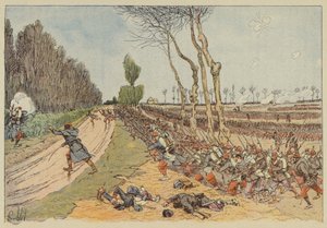 De Fransen nemen het park van Coulmiers in door after Louis Charles Bombled