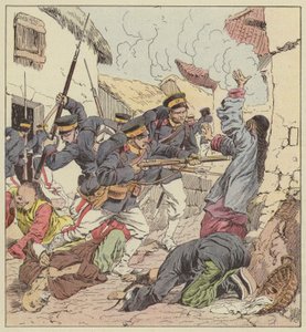 De Japanners massacreren de Chinezen van Port-Arthur