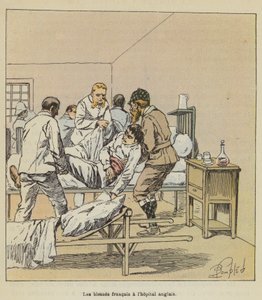 De gewonde Fransen in het Engelse ziekenhuis door after Louis Charles Bombled