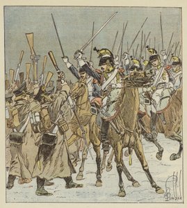 De cuirassiers van Doumerc maken 1.800 Russen gevangen door after Louis Charles Bombled