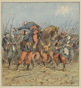 Dood van kolonel de Fonlongue door after Louis Charles Bombled