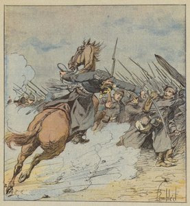 Dood van kolonel de Kontski door after Louis Charles Bombled