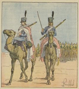 Napoleon creëerde regimenten van dromedarissen door after Louis Charles Bombled