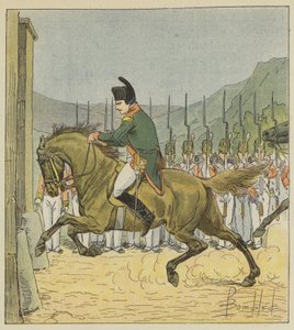 Napoleon dwingt zijn paard Longwood binnen te gaan