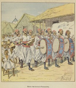 Nouba van de Turcos in Tananarive door after Louis Charles Bombled