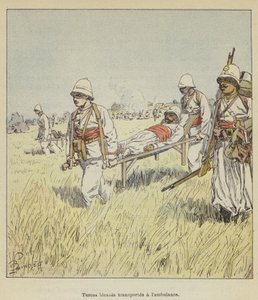 Gewonde Turcos vervoerd naar de ambulance door after Louis Charles Bombled