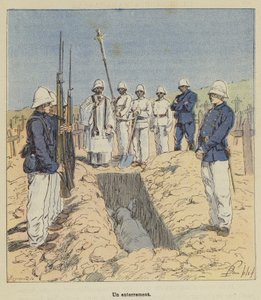 Een begrafenis door after Louis Charles Bombled