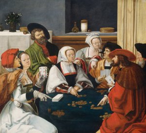 De Kaartspelers door after Lucas van Leyden