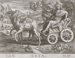 Azië uit De Vier Continenten, pub. ca. 1588-89