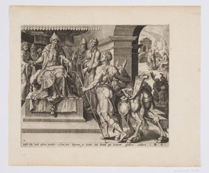 David brengt Saul de geschenken van zijn vader door after Maarten van Heemskerck