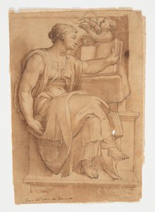 Erythreïsche Sibylle van het plafond van de Sixtijnse Kapel, naar Michelangelo