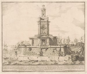 De Prima Macchina voor de Chinea van 1750: De Nieuwe Pier van Napels