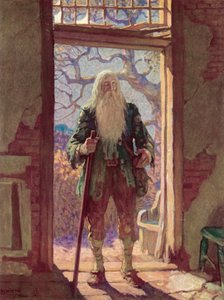 Illustratie voor Rip Van Winkle door after Newell Convers Wyeth
