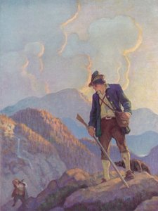 Illustratie voor Rip Van Winkle door after Newell Convers Wyeth