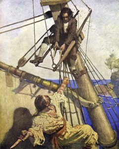 Illustratie voor Schateiland door after Newell Convers Wyeth