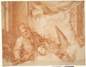 De Heilige Familie door after Niccolò Berrettoni