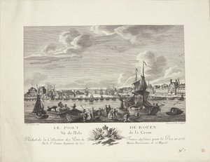 Haven van Rouen (Le port de Rouen) door after Nicolas Marie Ozanne