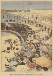 Stierengevecht in het Romeinse amfitheater van Nîmes