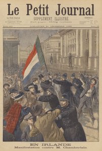 Demonstratie in Ierland tegen Joseph Chamberlain door after Oswaldo Tofani