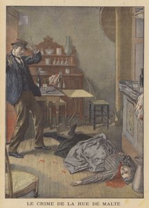 Moord op een oudere vrouw in de Rue de Malte, Parijs door after Oswaldo Tofani