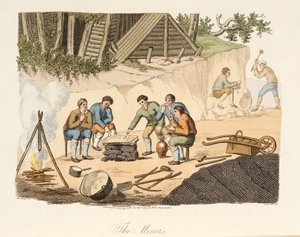 De Steenhouwers van Grisante, uit Italiaanse Scenery, die de Zeden, Gewoonten en Amusementen van de verschillende Staten van Italië vertegenwoordigt, uitgegeven 1806 door after P. van Lerberghi