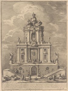 De Seconda Macchina voor de Chinea van 1751: Het Paleis van Wijsheid, Studies en de Wetenschappen door after Paolo Posi Giuseppe Vasi