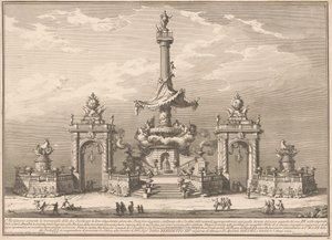 De Tweede Macchina voor de Chinea van 1752: Het Banket van de Goden in Villa Carl