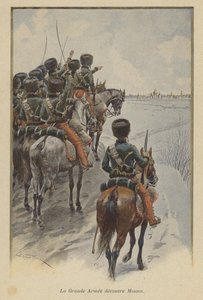 Napoleons Grande Armée arriveert voor Moskou, 1812 door after Paris