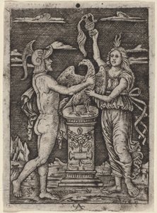 Wijding van een Adelaar door after Peregrino da Cesena