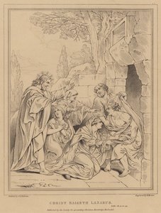 Christus wekt Lazarus op, Lucas door after Peter Paul Rubens