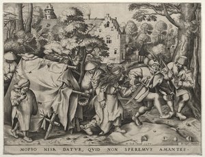 De Bruiloft van Mopsus en Nisa door after Pieter Bruegel