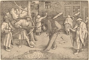 De gemaskerde bal van Ourson en Valentin door after Pieter Bruegel the Elder