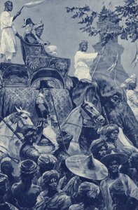 Singapore, de Britten betreden de stad, overgegeven door de Sultan van Johore in 1824 voor een som geld door after Richard Caton II Woodville