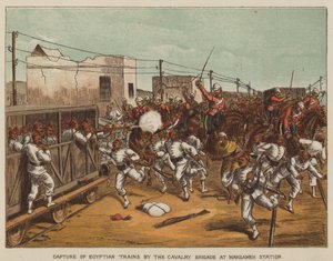 Verovering van Egyptische treinen door de Cavaleriebrigade bij Mahsameh Station