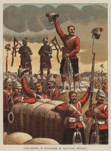 Highlanders in bezit van Egyptisch redoute