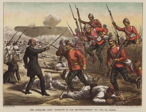 The Highland Light Infantry in de loopgraven bij Tel-El-Kebir