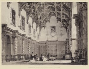 Burleigh Grote Hal, Northamptonshire door after Thomas Allom