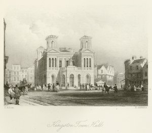 Kingston Stadhuis door after Thomas Allom