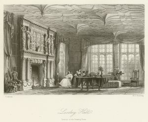 Loseley Hall, Interieur van de Tekenzaal door after Thomas Allom