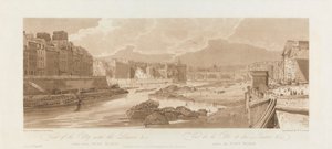 Uitzicht op de stad met het Louvre. 1802; Plaat 3 uit Uitzichten in Parijs, het Emanuel volume
