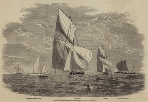Regatta van Lowestoft, de Eerste-Klasse Cutter Wedstrijd door after Thomas Harrington Wilson