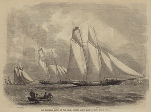 De Schoonerwedstrijd van de Koninklijke Thames Jachtclub door after Thomas Harrington Wilson