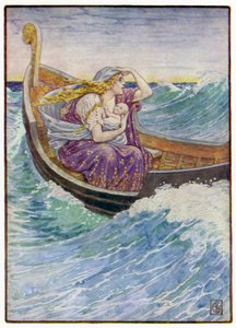 Twee dagen en twee nachten werd de boot heen en weer geslingerd door after Walter Crane