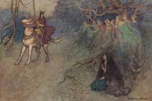 Geoffrey Chaucer, Het Verhaal van de Vrouw van Bath door after Warwick Goble