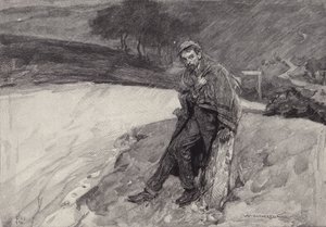 Jude bij de mijlpaal: scène uit Thomas Hardy
