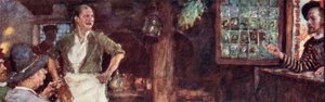 Shakespeare bezoekt The Mermaid Tavern om te zien of Ben Jonson daar is