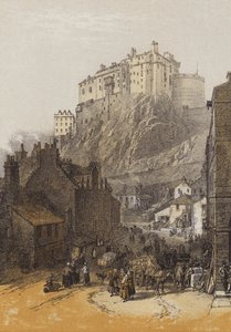 Edinburgh Castle, vanaf de Grassmarket door after William Leighton Leitch