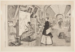 "Kunst - Studenten en Kopieerders in de Louvre Galerij, Parijs"