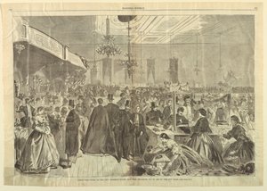 Grote Kermis Gehouden in de Stadsvergaderzalen, New York, December 1861, ten Bate van de Stadsarmen, uit Harper