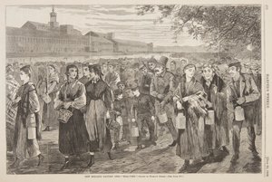 New England Fabrieksleven – "Bel-Tijd" door after Winslow Homer